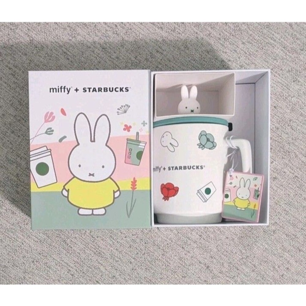 2026 Starbucks x Miffy Ceramic Mug 14oz New In Box Ready to Ship - Picture 2 of 3